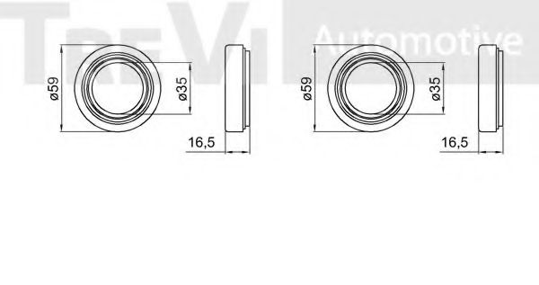 Комплект подшипника ступицы колеса TREVI AUTOMOTIVE 20521