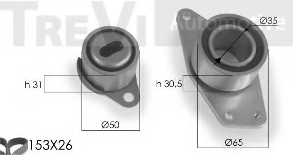 Комплект ремня ГРМ TREVI AUTOMOTIVE KD1096