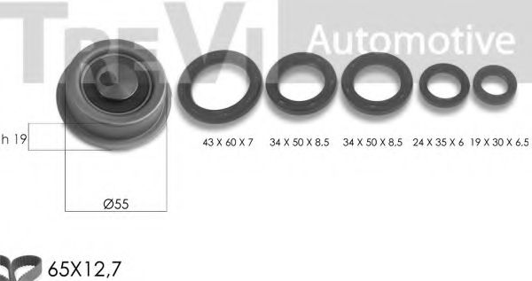 Комплект ремня ГРМ TREVI AUTOMOTIVE KD1432S