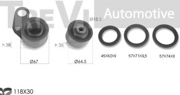 Комплект ремня ГРМ TREVI AUTOMOTIVE KD1439S1