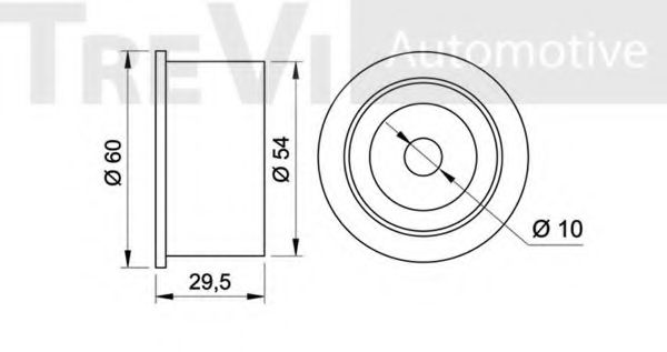 Паразитный / Ведущий ролик, зубчатый ремень TREVI AUTOMOTIVE T1544