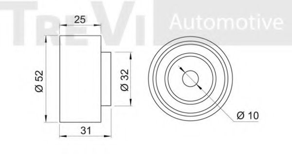 Паразитный / Ведущий ролик, зубчатый ремень BERTOLOTTI 57251