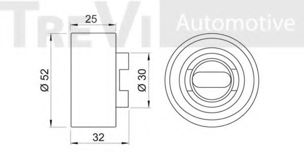 Натяжной ролик, ремень ГРМ BERTOLOTTI 57184