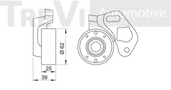 Натяжной ролик, ремень ГРМ BERTOLOTTI 57077