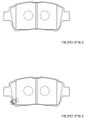 Комплект тормозных колодок, дисковый тормоз ASIMCO KD2754