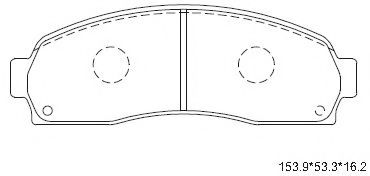 Комплект тормозных колодок, дисковый тормоз ASIMCO KD6304