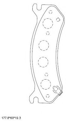 Комплект тормозных колодок, дисковый тормоз ASIMCO KD6313