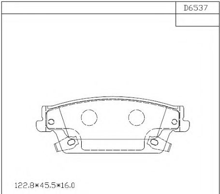 Комплект тормозных колодок, дисковый тормоз ASIMCO KD6537