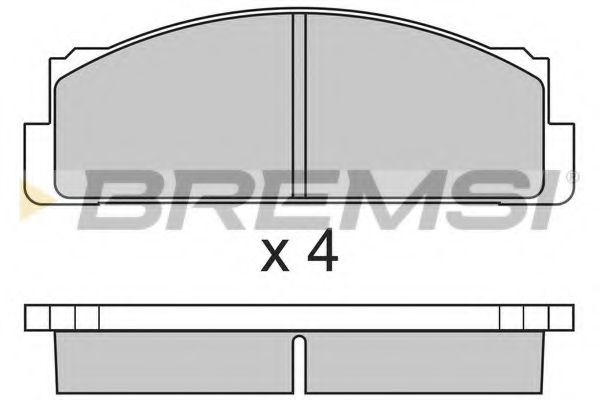 Комплект тормозных колодок, дисковый тормоз BREMSI BP2004