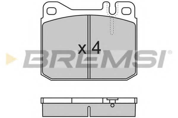 Комплект тормозных колодок, дисковый тормоз BREMSI BP2172