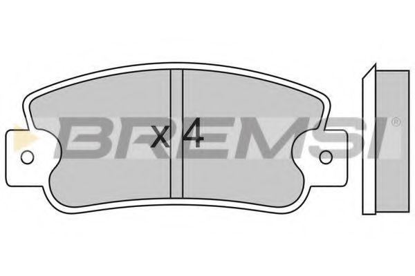 Комплект тормозных колодок, дисковый тормоз BREMSI BP2211