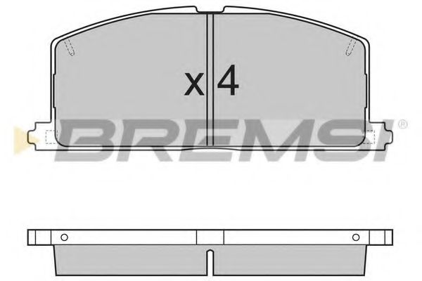 Комплект тормозных колодок, дисковый тормоз BREMSI BP2255