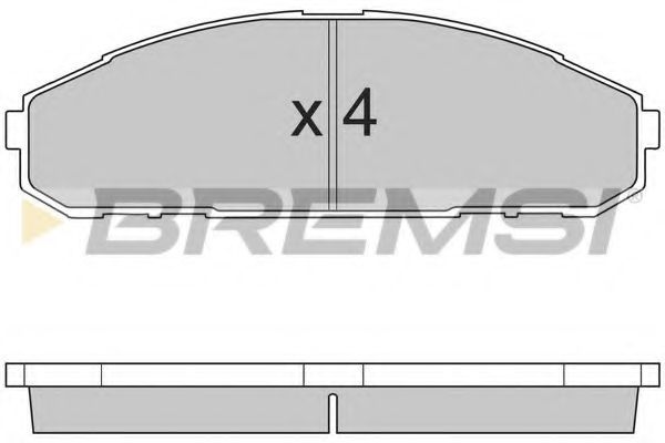 Комплект тормозных колодок, дисковый тормоз BREMSI BP2762