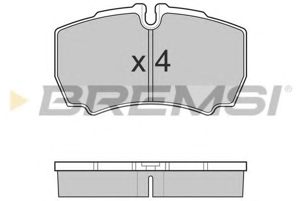 Комплект тормозных колодок, дисковый тормоз BREMSI BP3025