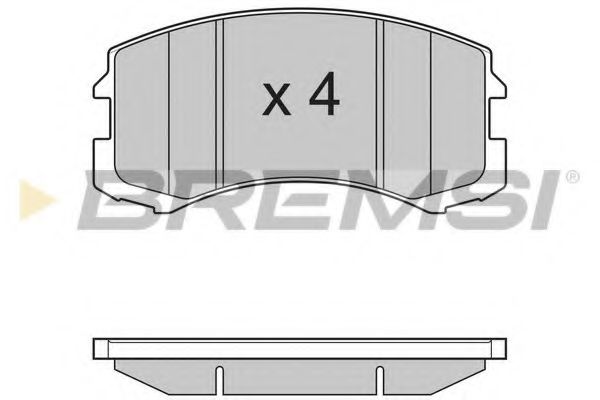 Комплект тормозных колодок, дисковый тормоз BREMSI 24291