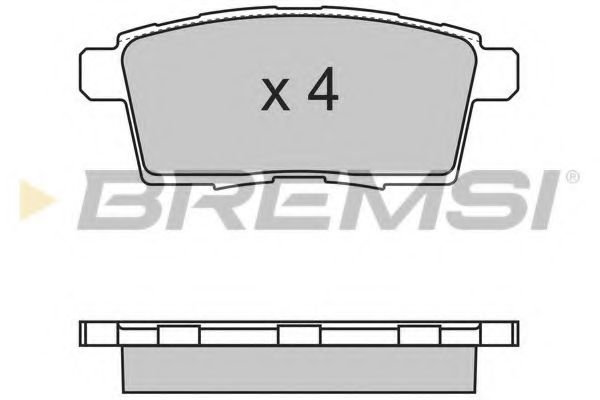 Комплект тормозных колодок, дисковый тормоз BREMSI BP3333
