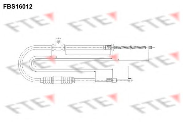 Трос, стояночная тормозная система FTE FBS16012