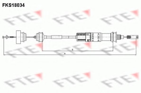 Трос, управление сцеплением FTE FKS18034