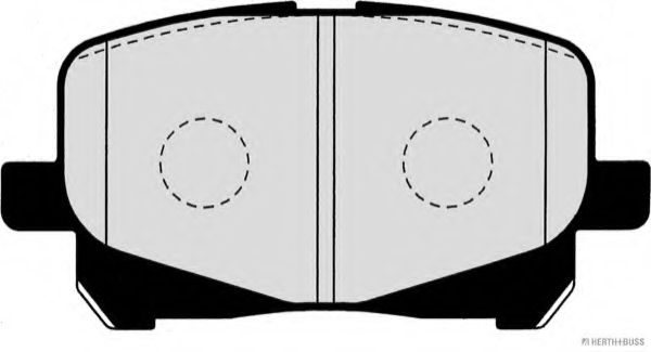 Комплект тормозных колодок, дисковый тормоз HERTH+BUSS JAKOPARTS J3602090