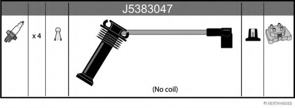 Комплект проводов зажигания HERTH+BUSS JAKOPARTS J5383047
