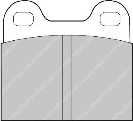 Комплект тормозных колодок, дисковый тормоз FERODO FDB3M