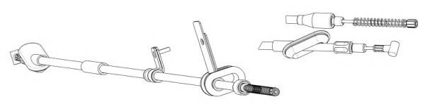 Трос, стояночная тормозная система FERODO FHB434536
