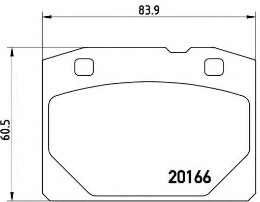 Комплект тормозных колодок, дисковый тормоз BREMBO P 41 001