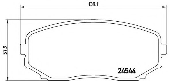 Комплект тормозных колодок, дисковый тормоз BREMBO P 49 040