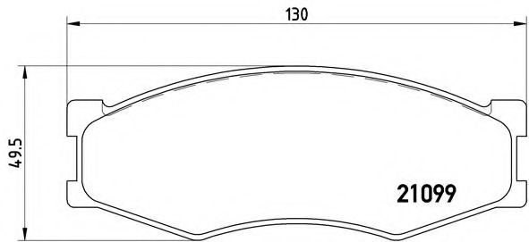 Комплект тормозных колодок, дисковый тормоз BREMBO P 56 014