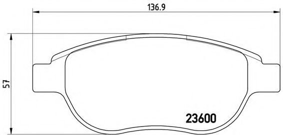 Комплект тормозных колодок, дисковый тормоз BREMBO P 61 068