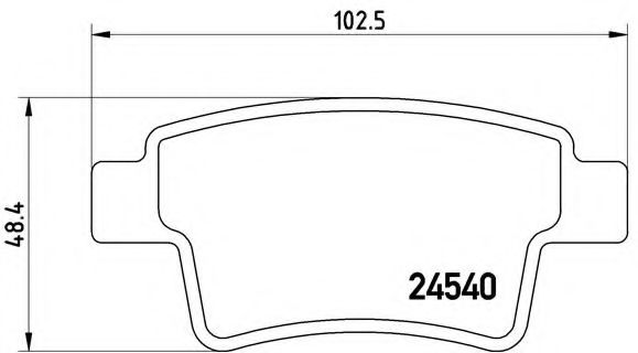 Комплект тормозных колодок, дисковый тормоз BREMBO P 61 085