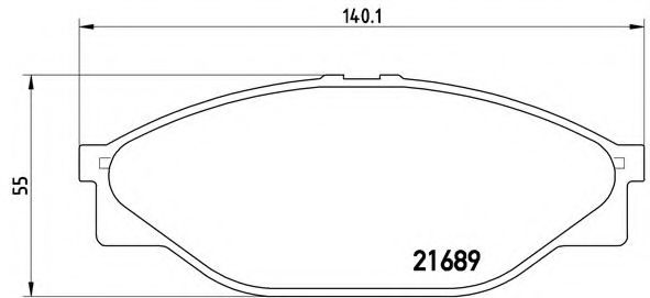 Комплект тормозных колодок, дисковый тормоз BREMBO P 83 023