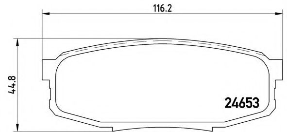 Комплект тормозных колодок, дисковый тормоз BREMBO P 83 098