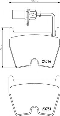 Комплект тормозных колодок, дисковый тормоз BREMBO P 85 138