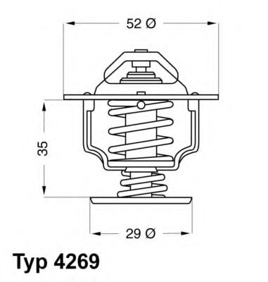 Термостат, охлаждающая жидкость WAHLER 4269.78D