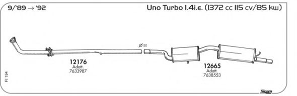 Система выпуска ОГ AKS DASIS SGFI194