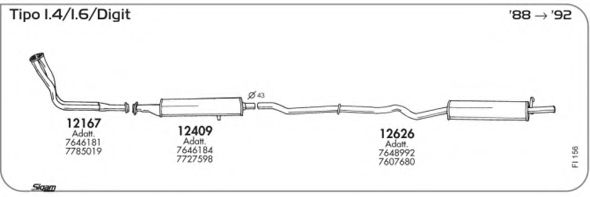 Система выпуска ОГ AKS DASIS SGFI156