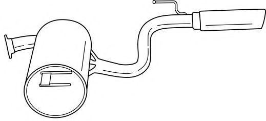 Глушитель выхлопных газов конечный AKS DASIS SG44613