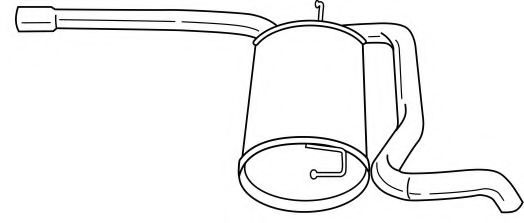 Глушитель выхлопных газов конечный AKS DASIS SG11616
