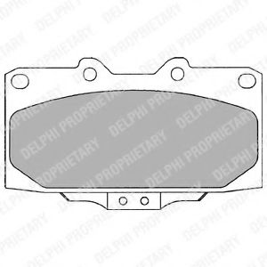 Комплект тормозных колодок, дисковый тормоз DELPHI LP1020