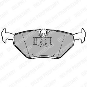 Комплект тормозных колодок, дисковый тормоз DELPHI LP1107