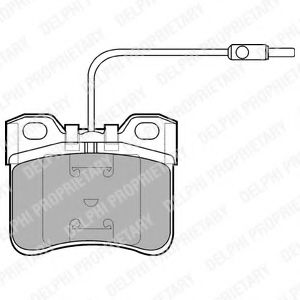 Комплект тормозных колодок, дисковый тормоз DELPHI LP652