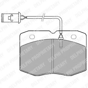 Комплект тормозных колодок, дисковый тормоз DELPHI LP970