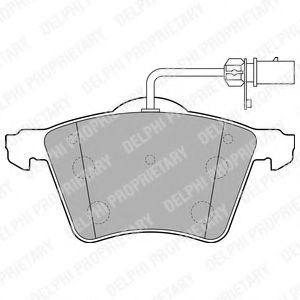 Комплект тормозных колодок, дисковый тормоз DELPHI LP2021