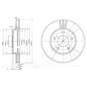 Тормозной диск DELPHI BG3792