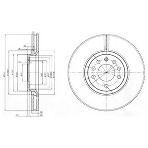 Тормозной диск DELPHI BG3973