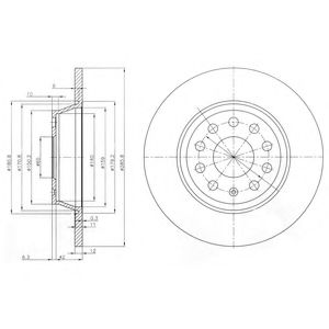 Тормозной диск DELPHI BG3954C