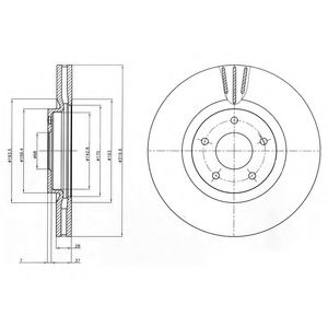 Тормозной диск DELPHI BG4231C