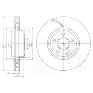 Тормозной диск DELPHI BG9075C