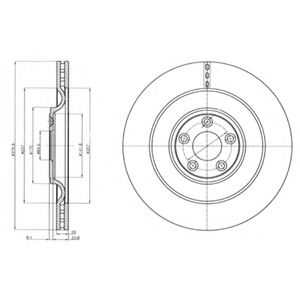Тормозной диск DELPHI BG9103C